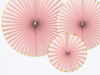 Blush Gold Edged Rosettes Backdrop Set