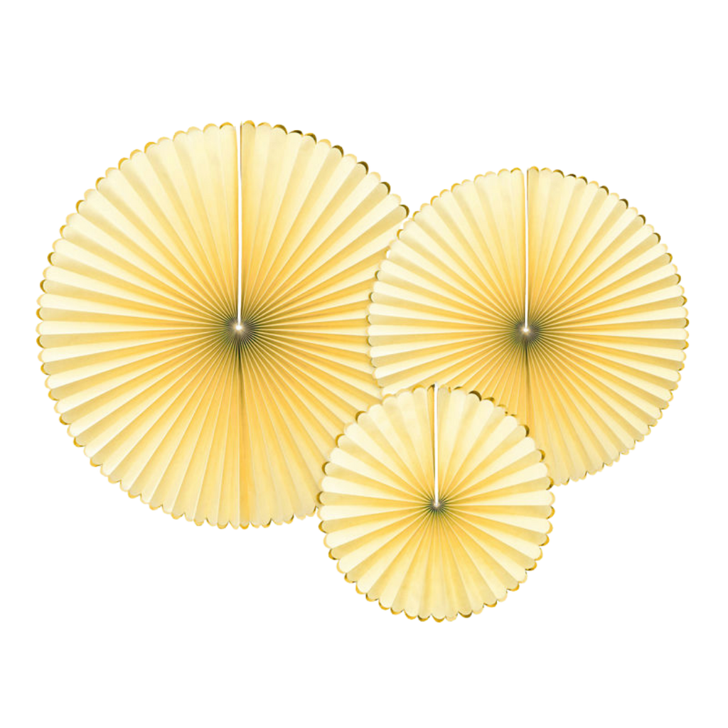 Yellow Gold Edged Rosettes Backdrop Set