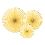 Yellow Gold Edged Rosettes Backdrop Set