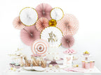 Pink and Gold Rosettes Backdrop Set