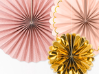 Pink Rosette Decoration - 3pcs