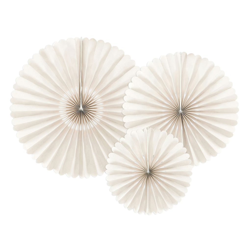 Beige Rosettes Backdrop Set