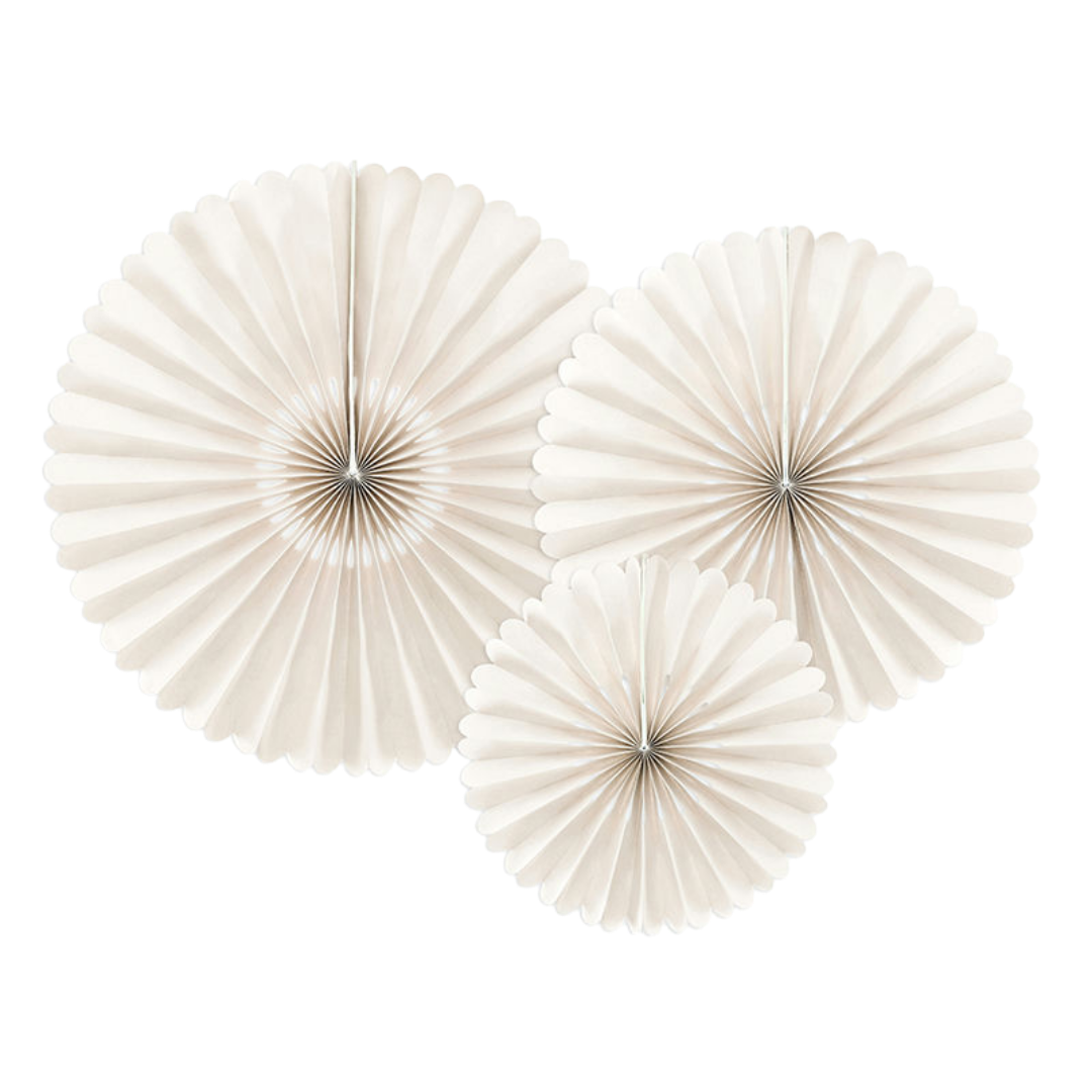Beige Rosettes Backdrop Set