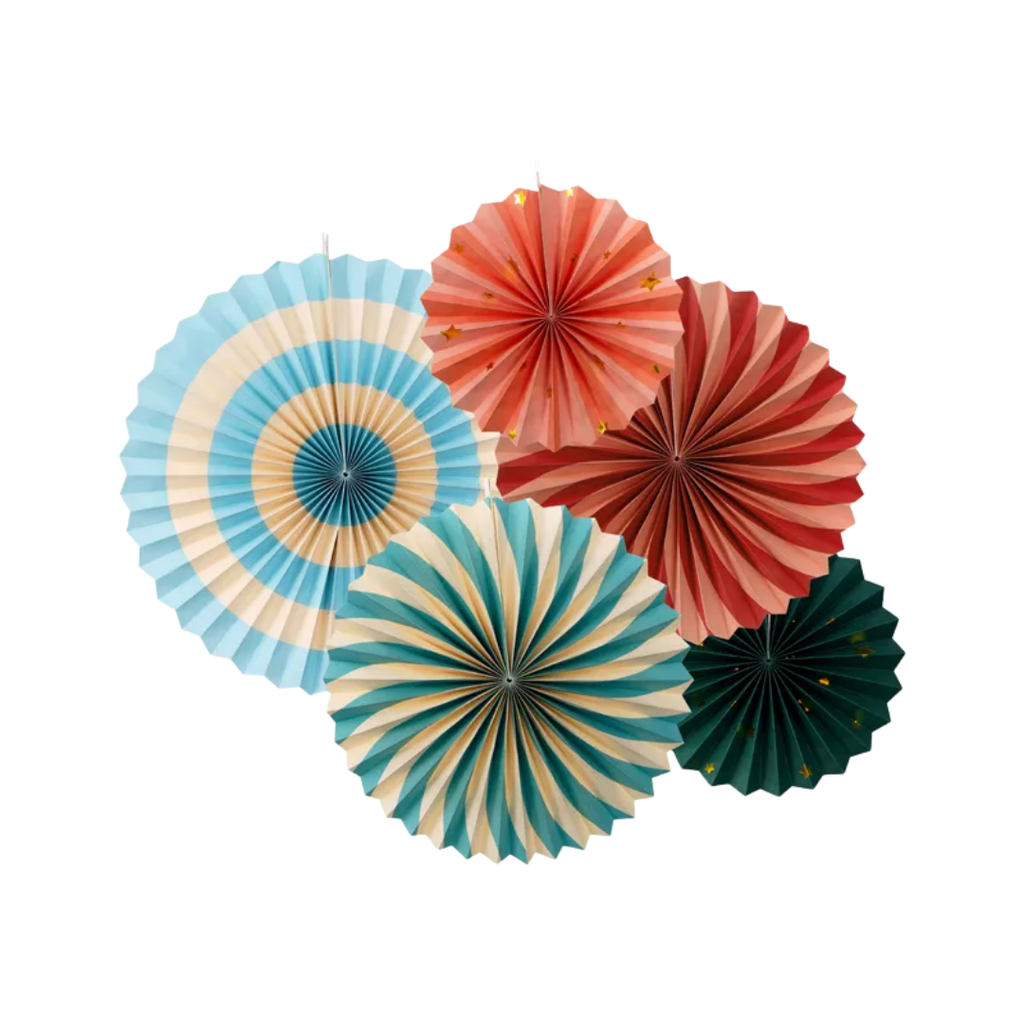 Multicolor Circus Theme Rosette Hanging Decorations