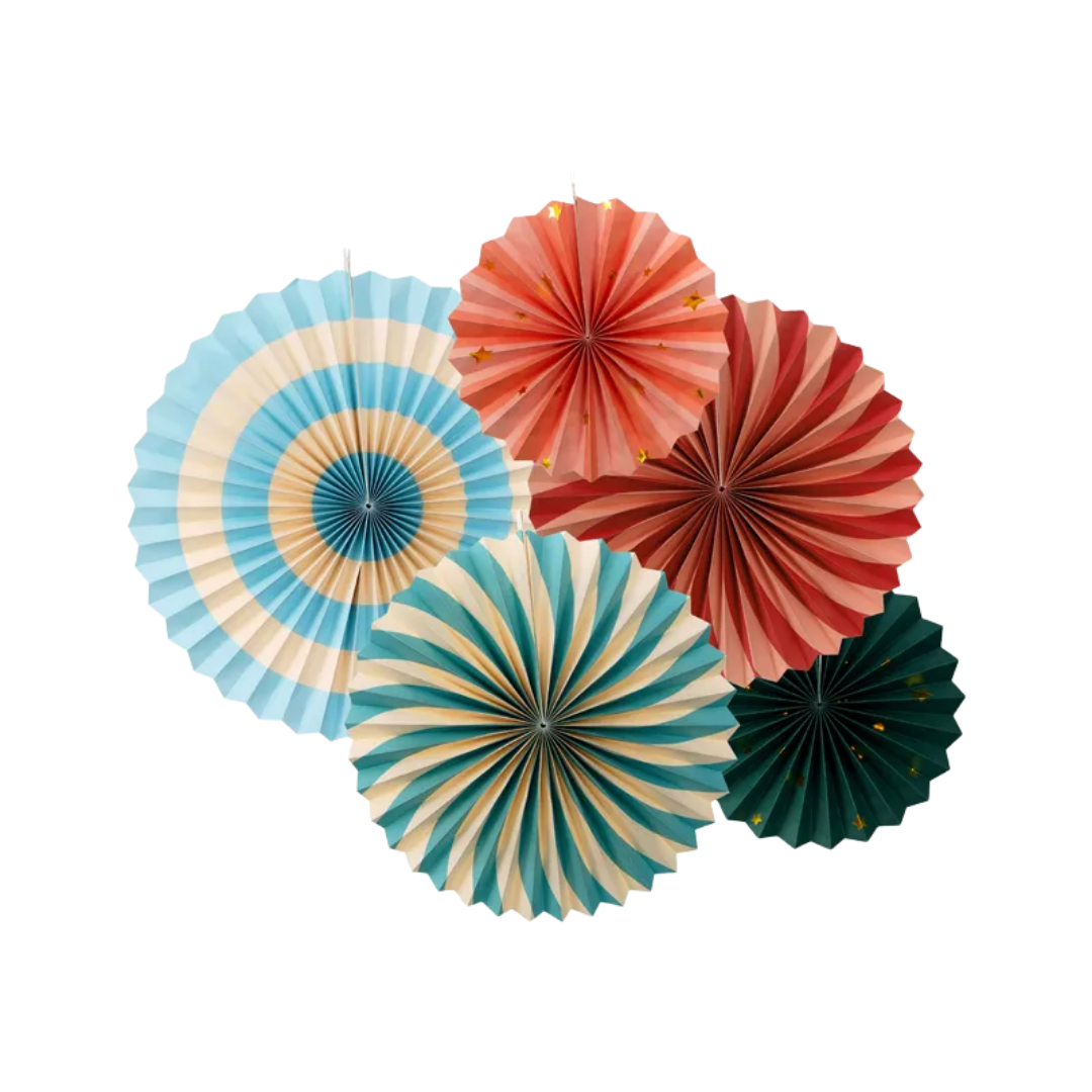 Multicolor Circus Theme Rosette Hanging Decorations