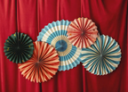 Multicolor Circus Theme Rosette Hanging Decorations