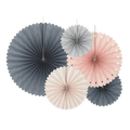 Black, Pink and Cream Rosettes Backdrop Set