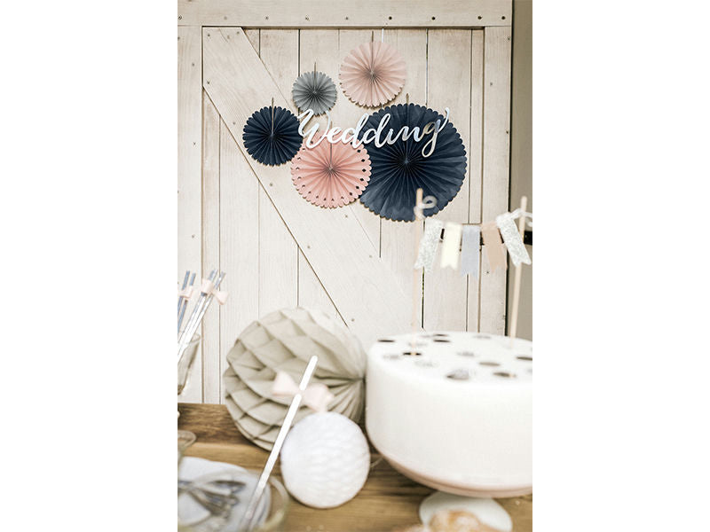 Black, Pink and Cream Rosettes Backdrop Set