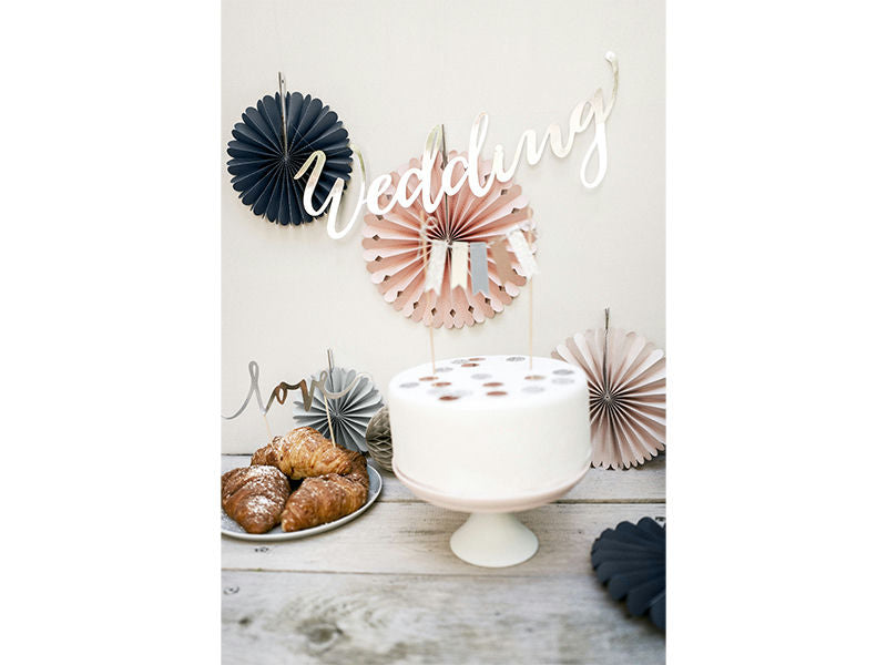 Black, Pink and Cream Rosettes Backdrop Set