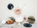 Black, Pink and Cream Rosettes Backdrop Set