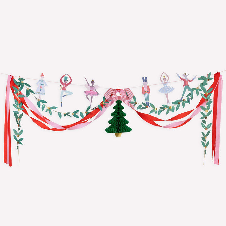 Pink and Red Nutcracker Ballet Garland Set
