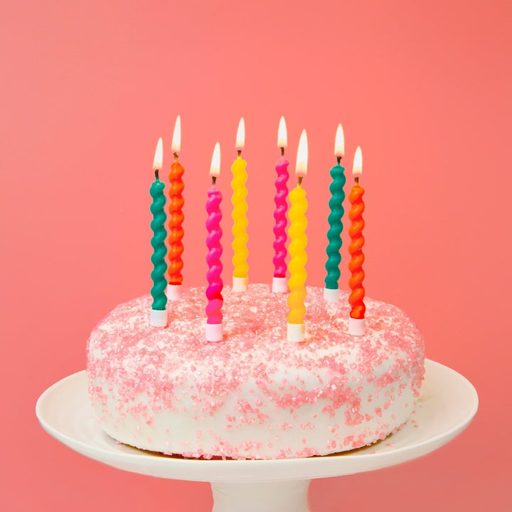 Rainbow Twisted Birthday Candles
