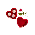 Red heart paper plates shaped for Valentine’s Day from Parte Haus party supply store in Bethesda MD