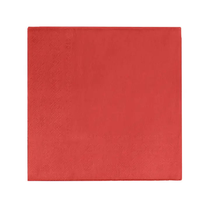 Red paper luncheon napkin square shape for celebrations from Parte Haus party supply store in Bethesda Maryland
