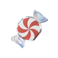 Red peppermint guest napkin shaped like candy for holiday celebration from Parte Haus party supply store in Bethesda MD