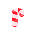 Red and white candy cane balloon with glossy finish Christmas from Parte Haus party supply store in Bethesda Maryland
