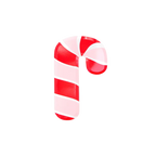 Red and white candy cane balloon with glossy finish Christmas from Parte Haus party supply store in Bethesda Maryland