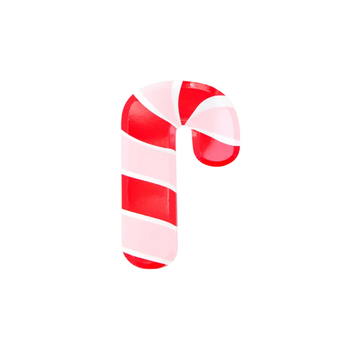 Red and white candy cane balloon with glossy finish Christmas from Parte Haus party supply store in Bethesda Maryland