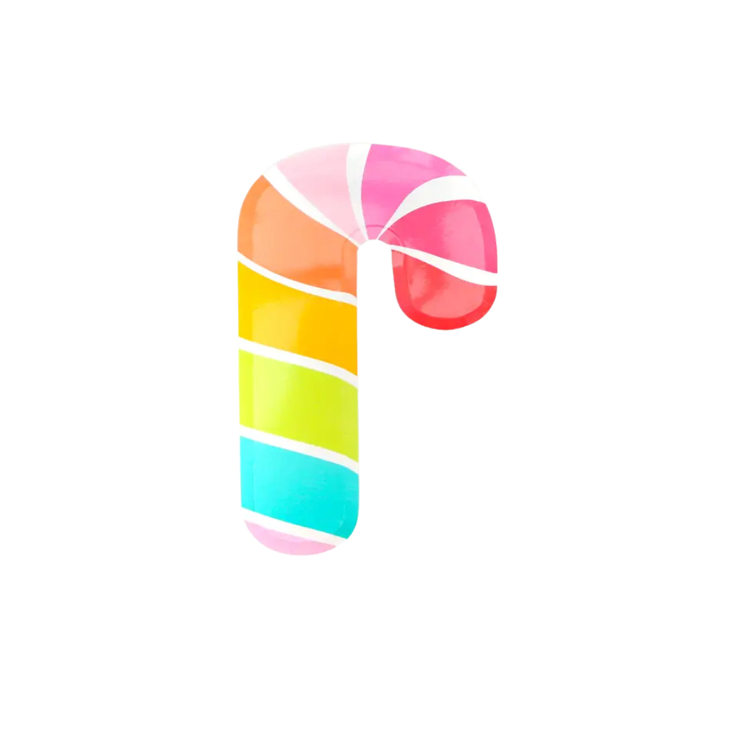 Rainbow candy cane balloon decoration for birthday from Parte Haus party supply store in Bethesda Maryland