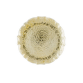gold round decorative plate with textured surface for celebrations from Parte Haus party supply store in Bethesda Maryland