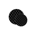 Black and white patterned paper plates modern grid design for birthday from Parte Haus party supply store in Bethesda Maryland