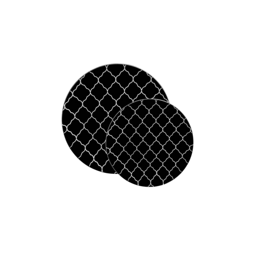 Black and white patterned paper plates modern grid design for birthday from Parte Haus party supply store in Bethesda Maryland