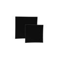 Black square plates with gold trim modern birthday from Parte Haus party supply store in Bethesda MD