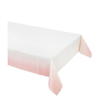 Pink ombre table cover rectangular plastic tablecloth birthday from Parte Haus party supply store in Bethesda MD