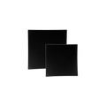 Black square plates with a modern design for birthday event from Parte Haus party supply store in Bethesda MD.
