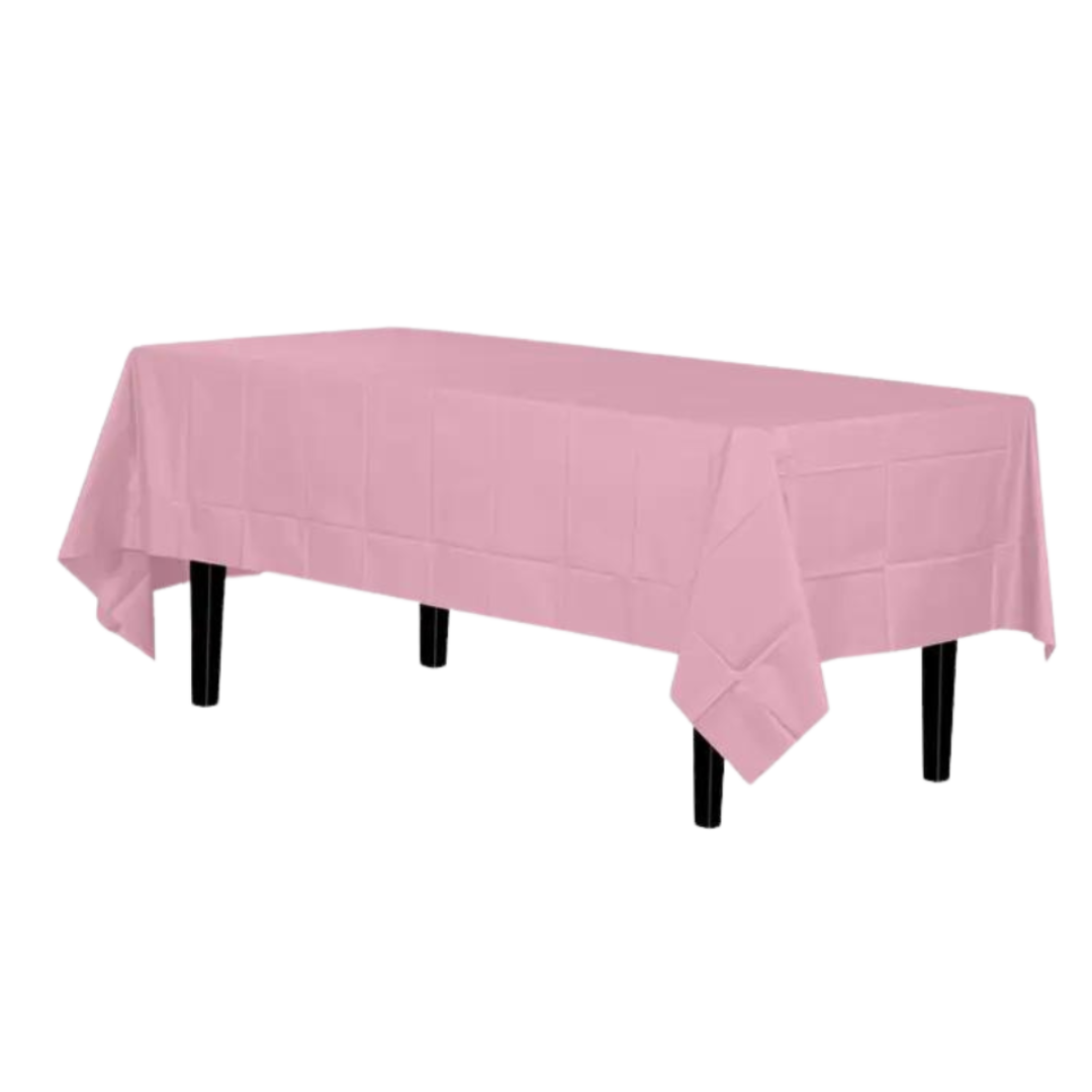 Pink table cover rectangular design baby shower from Parte Haus party supply store in Bethesda Maryland