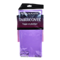 Purple plastic tablecover in packaging for birthday or event from Parte Haus party supply store in Bethesda MD