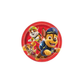 Red Paw Patrol plate with cartoon dogs birthday theme from Parte Haus party supply store in Bethesda MD