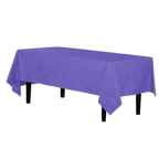 Purple table cover with rectangular shape for birthday from Parte Haus party supply store in Bethesda MD