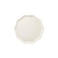 Ivory scalloped plate with elegant edges for birthday celebrations from Parte Haus party supply store in Bethesda Maryland