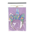 Holographic unicorn headbands shiny metallic headwear for birthday from Parte Haus party supply store in Bethesda MD