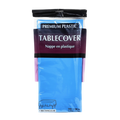 Blue plastic rectangular tablecover in packaging versatile celebration from Parte Haus party supply store in Bethesda MD