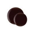 Black round plate set with glossy finish classic tableware from Parte Haus party supply store in Bethesda Maryland