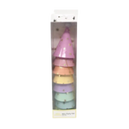 Pastel mini party hats with gold stars for birthday celebration from Parte Haus party supply store in Bethesda MD