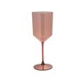 Rose gold wine glass with geometric design for modern events from Parte Haus party supply store in Bethesda, MD.