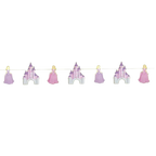 Pink and purple princess and castle banner for birthday theme from Parte Haus party supply store in Bethesda MD