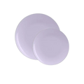 Lavender round plates with smooth finish birthday event from Parte Haus party supply store in Bethesda MD.