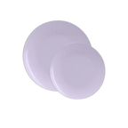 Lavender round plates with smooth finish birthday event from Parte Haus party supply store in Bethesda MD.