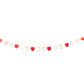 Red pink and white heart garland with cutout hearts for Valentine’s Day from Parte Haus party supply store in Bethesda MD