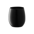 Black plastic tumbler modern round cup for celebrations from Parte Haus party supply store in Bethesda Maryland