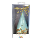 Blue and gold cone birthday hats with metallic fringe from Parte Haus party supply store in Bethesda MD