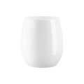 White plastic wine cup with smooth rounded design celebration from Parte Haus party supply store in Bethesda MD.