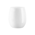 White plastic wine cup with smooth rounded design celebration from Parte Haus party supply store in Bethesda MD.