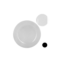 White plastic plates and cup set classic dinnerware for celebrations from Parte Haus party supply store in Bethesda MD
