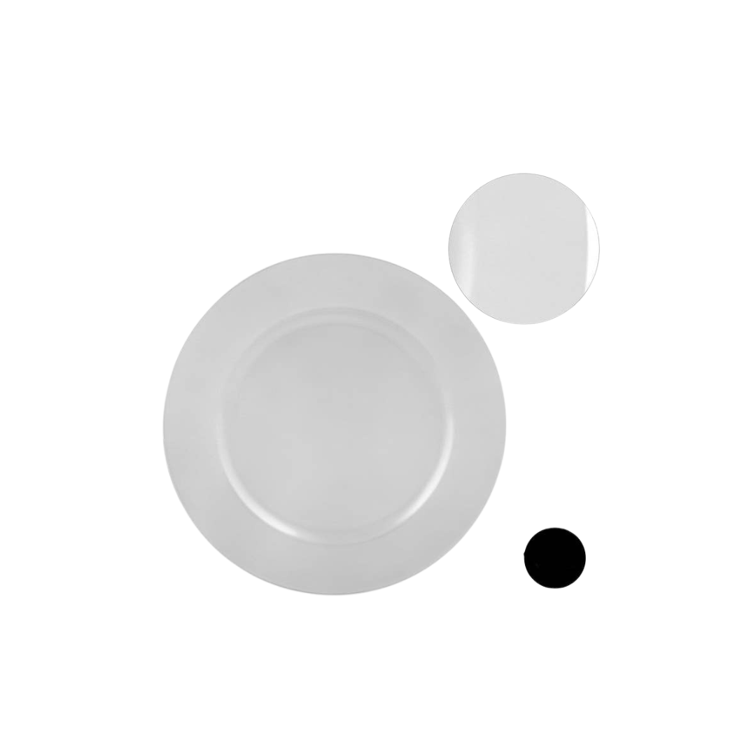White plastic plates and cup set classic dinnerware for celebrations from Parte Haus party supply store in Bethesda MD
