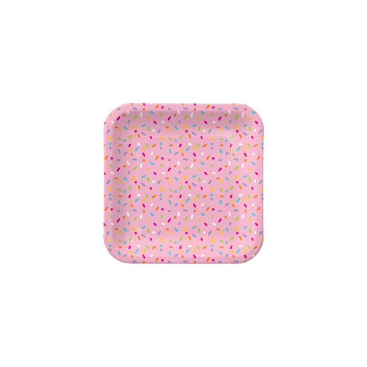 Pink Sprinkles Large Dinner Paper Plates